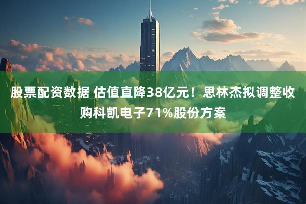 股票配资数据 估值直降38亿元！思林杰拟调整收购科凯电子71%股份方案